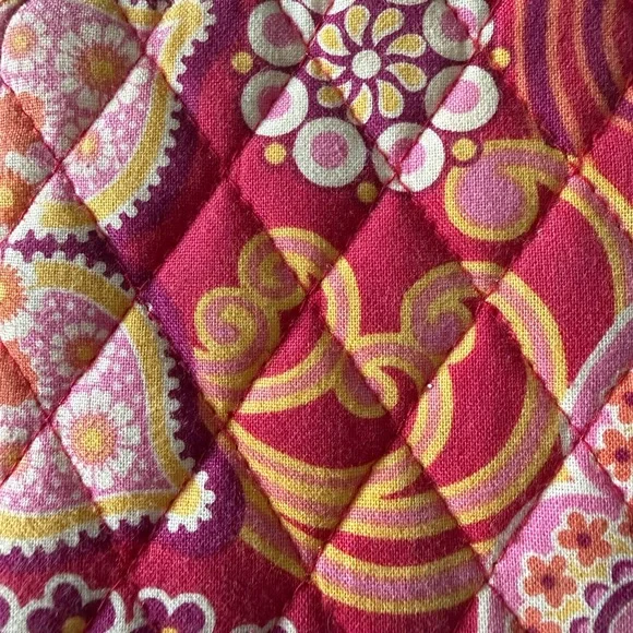 Vera Bradley Pink and Yellow Paisley Wallet - Picture 4 of 7